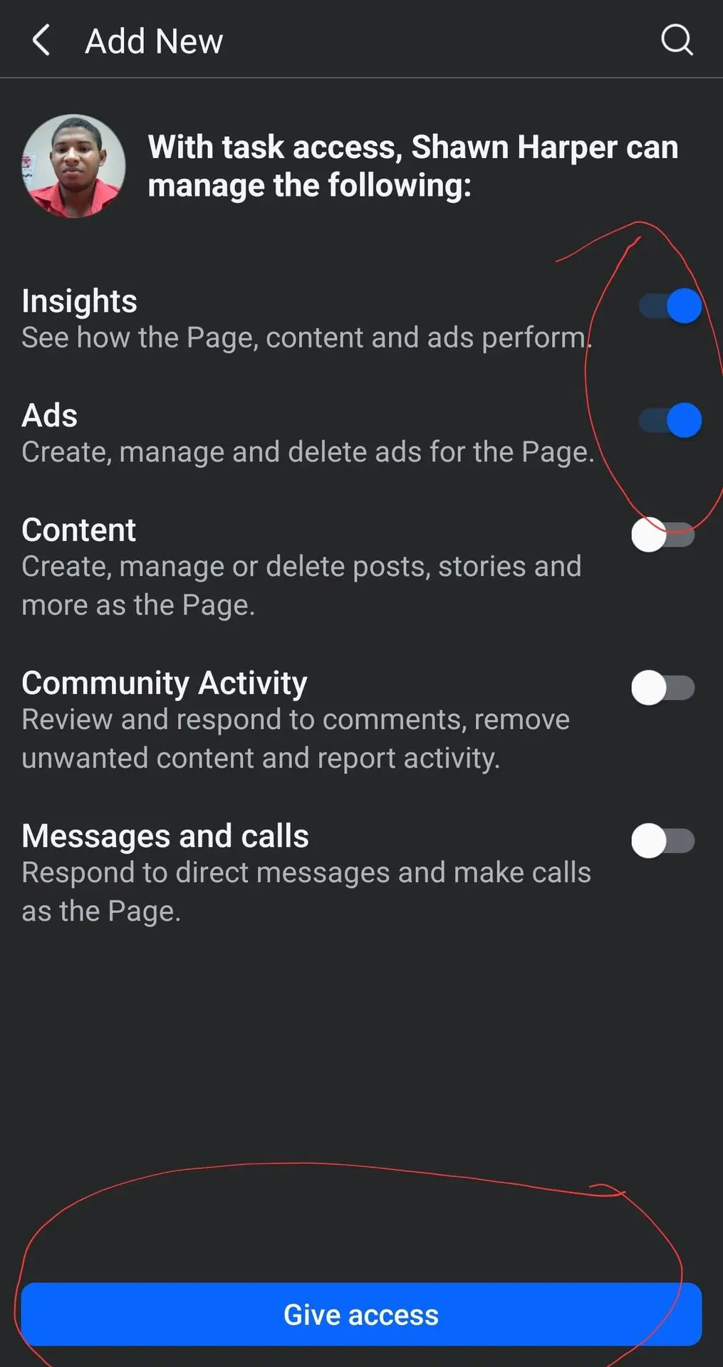 Geef ons de insights en Ads rechten